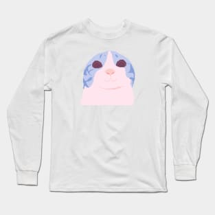 Funny Cat Meme Pixel Art Long Sleeve T-Shirt